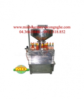 Máy chiết rót tương ớt 01 vòi bán tự động