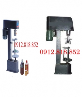 Máy xiết nắp nhôm chai thuốc siro